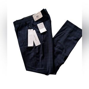 Calvin Klein Dark Blue Checkered Trousers